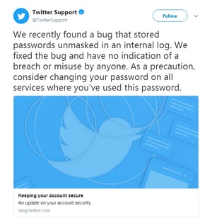 Twitter Support Password Tweet